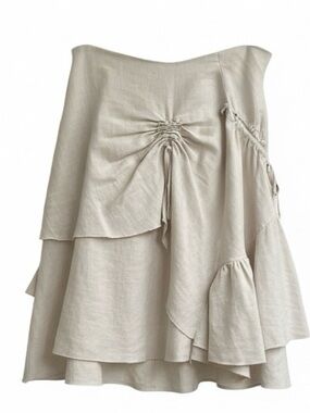 Organic 100% sandy Linen Skirt